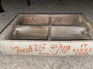 Vintage 7up Soda Wooden Crate “fresh Up” It Likes You