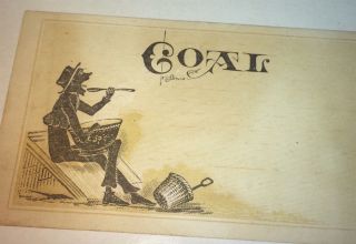 Rare Antique Victorian American Occupational Coal Worker Advertising Trade Card