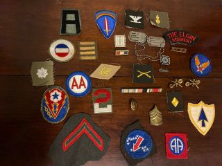 Wwii And Korean War Era Military Patches And Pins