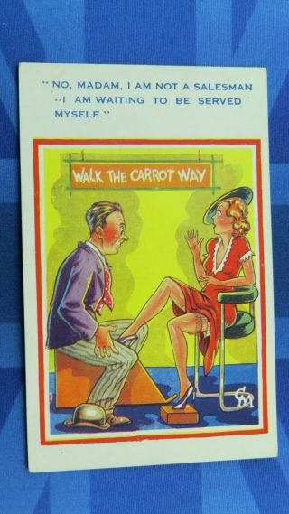 Saucy Comic Postcard 1940 