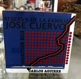 Jose Cuervo Tequila Reserva De La Familia 2013 Carlos Aguirre Box With Pamphlet.