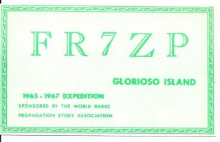 Qsl 1966 Don Miller Glorioso Island Radio Card