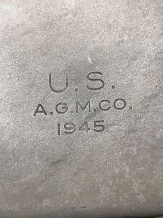 1945 Agmco Wwii Ww2 U.  S.  Us Military Usgi Army Usmc Water Canteen No Cup / Cover