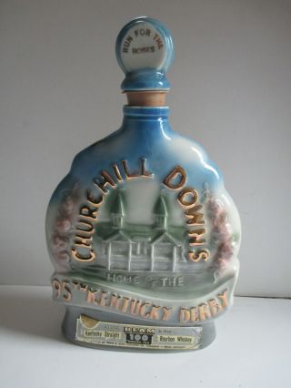 Vintage Jim Beam Bourbon 95th Kentucky Derby Porcelain Decanter 1969 Empty