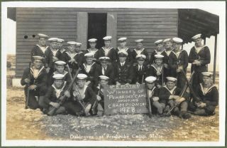 Pembroke Camp,  Malta.  Sailors From Hms Royal Oak,  Winners Of Shooting Event 1928