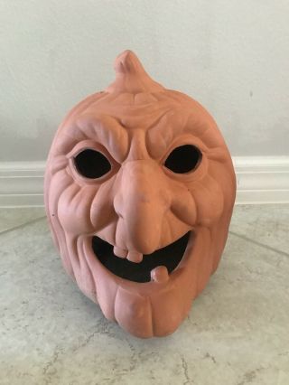 Terracotta Halloween Pumpkin Jack O Lantern Ugly Witch Face Decoration