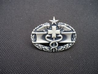 Sterling,  Wwii Era " U.  S.  Army,  Combat Medic Second Award Badge " L@@k