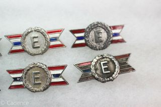 US WW2 Excellence In Production 6 Pins All Sterling 1 1/4 