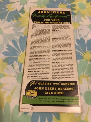 1947 John Deere KILLEFER OFFSET DISK HARROWS AG Sales Brochure 2