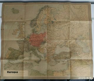 German Map Europe 1943 Reise - & Verkehrsverlag Stuttgart; Deutsches Reich