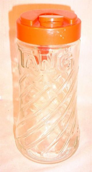 Vintage 1 Qt Tang Orange Drink Advertising Pitcher Decanter Astronaut 
