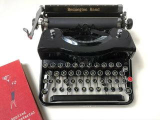 Vintage Remington Rand Model 1 Portable Typewriter W/ Case - 1930s