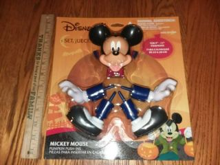In Pkg Plastic Vampire Mickey Mouse Halloween Pumpkin Push In Decoration