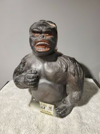 Vintage King Kong Jim Beam Whiskey Decanter Statue 1976 Movie Promo Monster