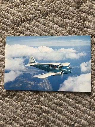 Vintage 1953 Piper Apache Twin Engine Aircraft Advertising Postcard Nos