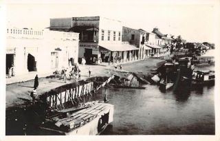 Magangue,  Colombia,  River,  Docks,  Boats,  Street,  People,  Real Photo Pc 1930 