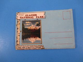 Vintage Souvenir Postcard Folder Glacier National Park Pretty As A Picture S3035