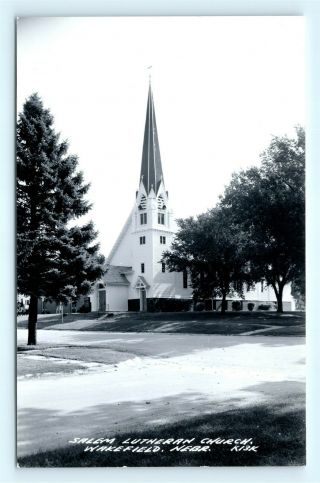 Postcard Ne Wakefield Salem Lutheran Church Rppc Real Photo H17