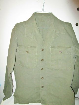 Vintage Wwii ? U.  S.  Army Military Jacket Shirt Uniform Coat Work Combat Field