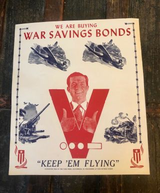 Ww2 Wwll We Are Buying War Bond Poster Keep 