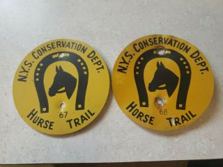 Obsolete 67 68 York State Conservation Dept.  Equestrian Horse Trail Markers