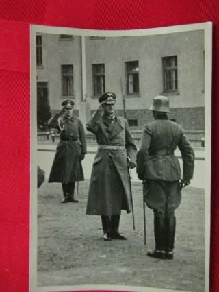 Wwii German Photo Combat Soldiers General Parade