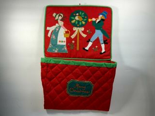 House Of Hatten Quilted Christmas Card Holder Partridge Pear Tree Vintage