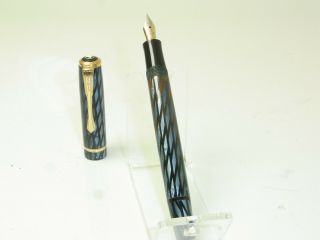 Vintage Osmia 192 Diamond Pattern Fountain Pen Flexy 14ct Ef Nib Serviced