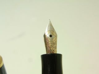 Vintage OSMIA 192 Diamond Pattern Fountain Pen Flexy 14ct EF Nib Serviced 2