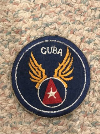 Rare Wwii Cuban Air Force Patch,  Theater Made,  Aaf Cuba,  Patch,  Cuba Command?