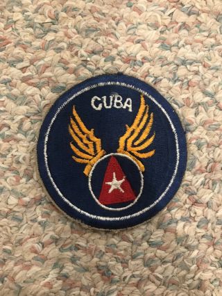 Rare WWII Cuban Air Force Patch,  Theater Made,  AAF Cuba,  Patch,  Cuba Command? 3