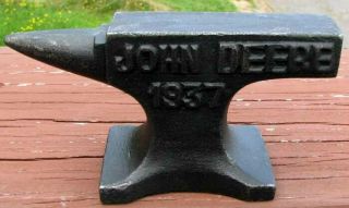 Rare John Deere Cast Iron Anvil Advertising Paperweight L@@k F763