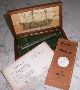Parker 75 1715 Spanish Treasure Shipwreck Pen W/box Complete