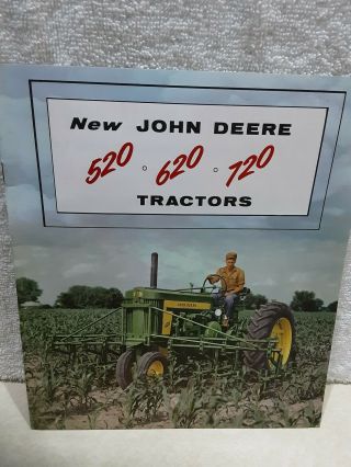 John Deere Vintage Sales Brochure 520,  620,  720 Tractors 1958