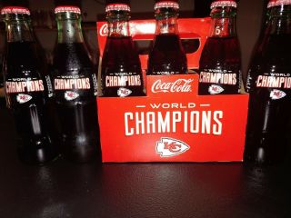 6 Pack Kansas City Chiefs World Champions Coca Cola Bottles Kc Superbowl Mahomes