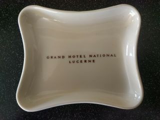 Vintage Grand Hotel National Lucerne Switzerland Dish Ashtray Suise Langenthal