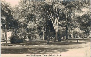 Postcard Ny Oxford Washington Park Photo Vintage