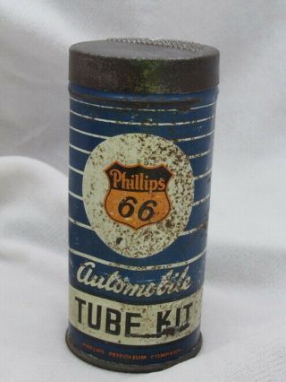 Phillips 66 Automobile Tube Kit Tire Repair Tin Oil Can Bartlesville Oklahoma Ok