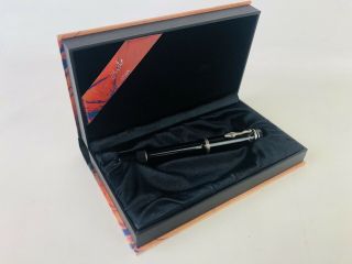 Montblanc Agatha Christie Black & Sterling Limited Edition Fountain Pen 1993 18k
