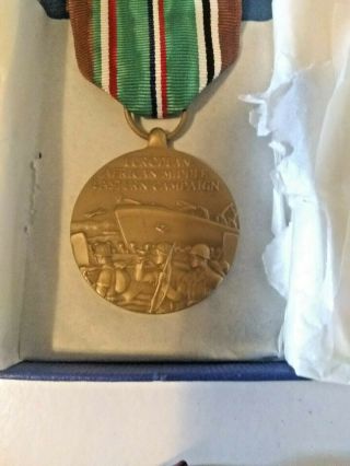 Ww2 European African Middle Eastern Campaign 1941 - 1945 Ribbon Medal W/bar