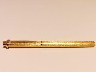 Vintage Relief Gold Plated Ballpoint Pen Les Must De " Cartier " Vendome Trinity