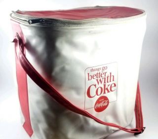 Vintage Coca Cola Ice Chest Cooler Sandwich Tray Lid Style Lunch Tote