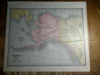 Map Of The District Of Alaska - Map Of Nova Scotia & Brunswick On Back 1885