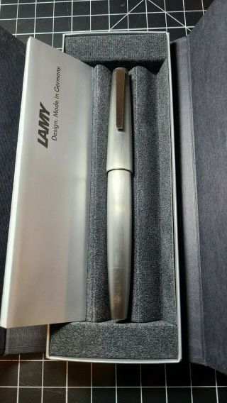 Lamy 2000 Stainless Steel Fountain Pen - Fine Nib -