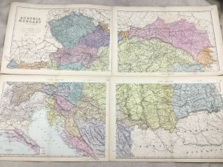 1891 Antique Map Of Hungary Austria Austro Hungarian Empire 19th Century Maps