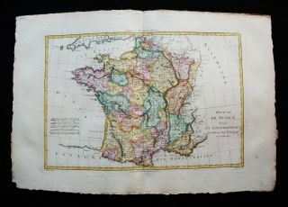 1787 Bonne & Desmarest - Map Of Empire Of France,  Paris,  Cote D 