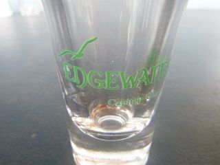 Vintage Edgewater Club Shot Glass Capitola California 3 " Bar Restaurant