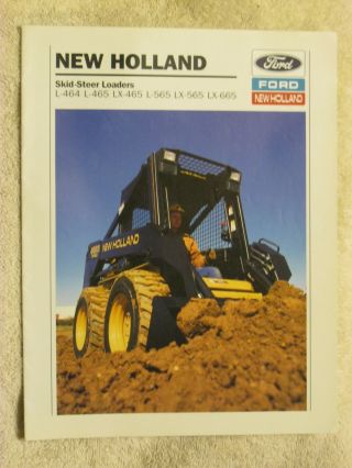 1993 Ford Holland L464,  L465,  Lx465,  L565,  Lx565,  665 Skid Steer Loaders Brochure