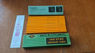 Vintage Nos Eberhard Faber Van Dyke Microtomic Pencils 600 - Hb Unharpened Box 12