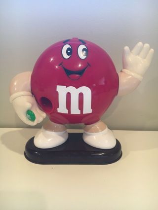 Vintage 1991 Red M&m Candy Dispenser Green M&m In Hand Collectable Mm5